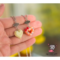 Кулон для друзей "Best Buds. Шоколадные сердца". Цена за набор